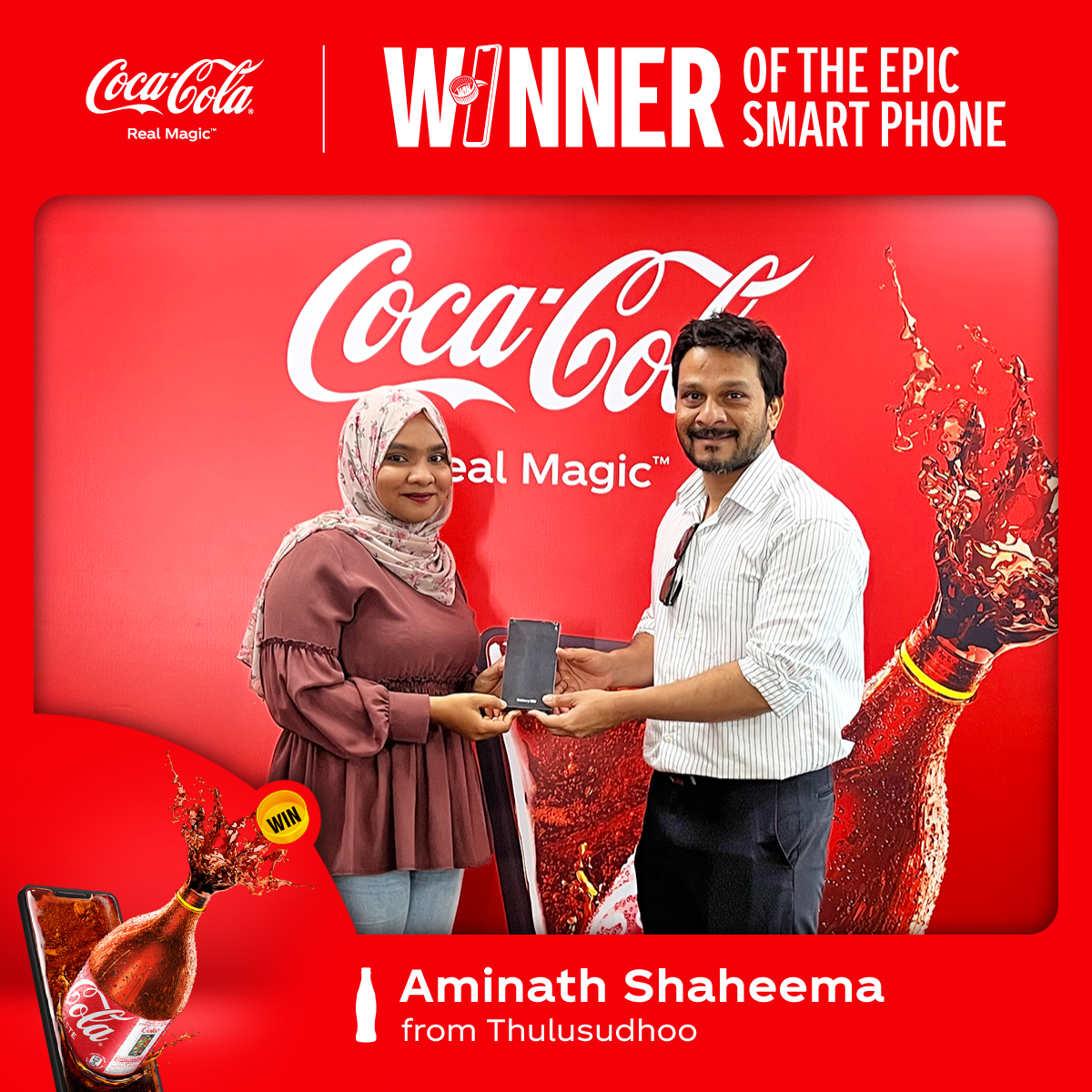 Coca-Cola Maldives Celebrates the Samsung Galaxy S23 Smartphone Winners – Hotelier Maldives